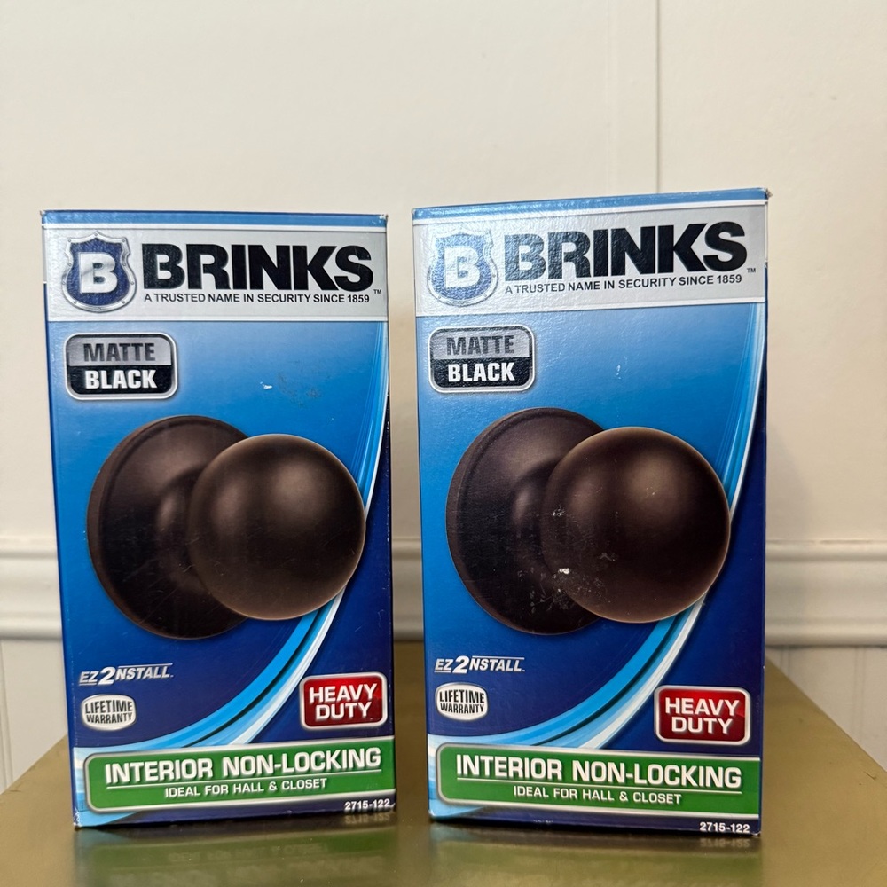 Brinks Black Interior Door Knob Set